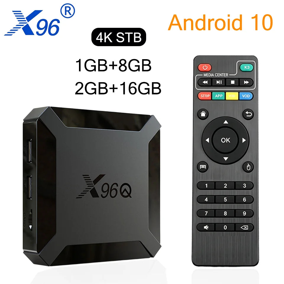 X96Q Smart TV Box Allwinner H313 Android 10 1/2GB RAM 8/16GB ROM 2.4G WiFi 100M Ethernet HDMI2.0A 4K UHD Media Player Set Top B Peaceful Pleasures Health and Wellness