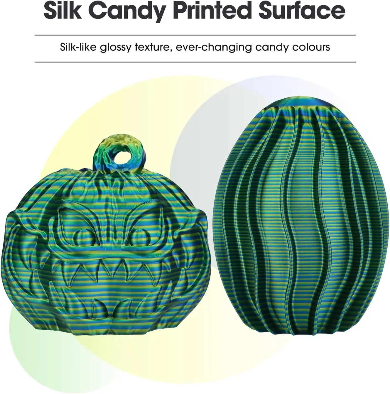 Silk PLA Filament 1.75mm Gradient Color – 250g/500g/1kg Spools