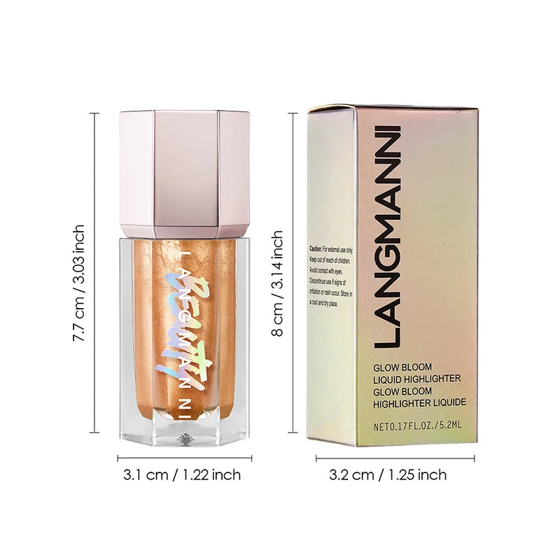 3 Colors Face Brightening Cream, Glitter Highly Saturated Liquid Highlighter, Bright Color Face Contour Makeup Highlighting Peaceful Pleasures Health and Wellness