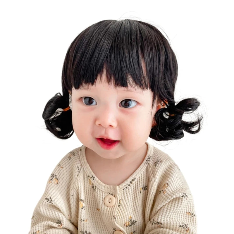 Baby Girl Curly Hair Hat | Cute Infant Photo Headwear 1-3Y