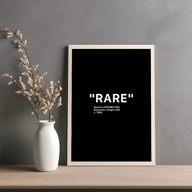 Black & White Minimalist Motivational Quote Canvas Wall Art