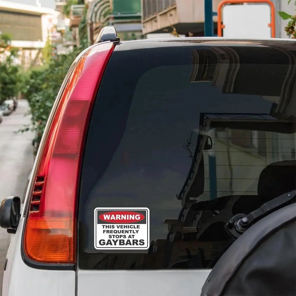 2pcs 150 X 113mm This Vehicle Stops At Gay bars Sticker Car Funny Decal Bumper Peaceful Pleasures Health and Wellness