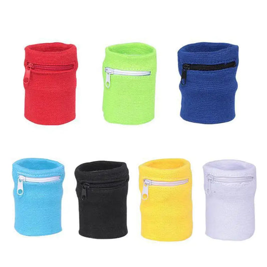 Wristband With Zipper For Storing Keys Change For Absorbing Sweat Wiping Sweat Wrist Guard For Basketball Running Fitness Sports Peaceful Pleasures Health and Wellness