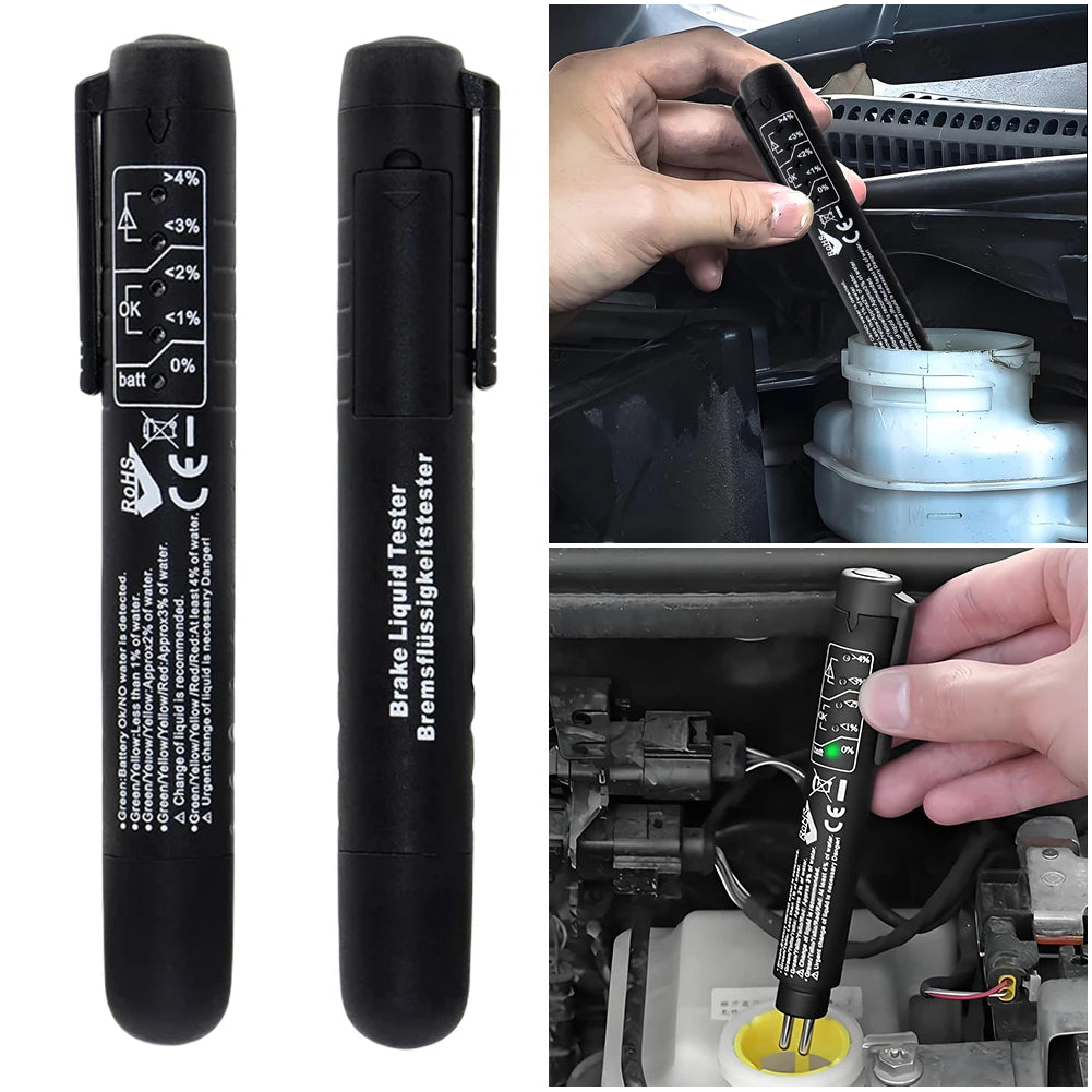 5-LED Brake Fluid Tester Pen – DOT3/DOT4/DOT5 Diagnostic Tool Peaceful Pleasures Health and Wellness