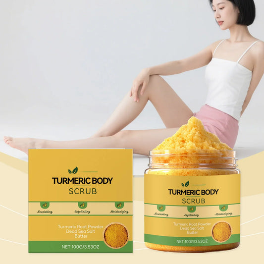Turmeric Sea Salt Body Scrub – Exfoliate & Brighten Skin 100g Body Exfoliating Scrub Oasis Select