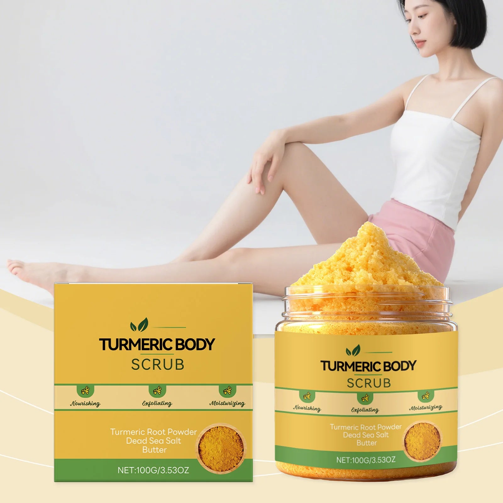 Turmeric Sea Salt Exfoliating Scrub for Deep Cleansing Peaceful Pleasures Health and Wellness