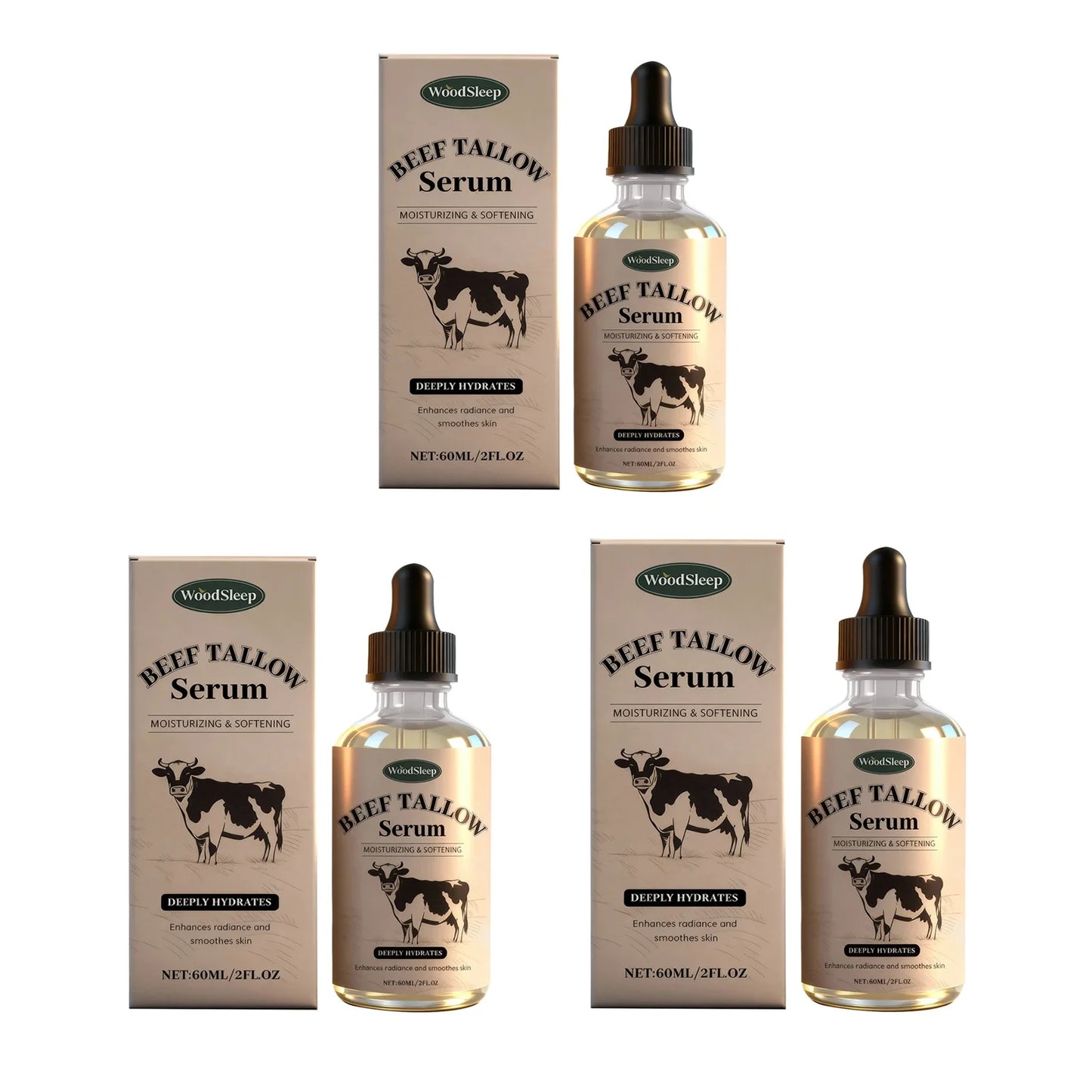 WOODSLEEP Beef Tallow Face Serum – Hydrating & Brightening
