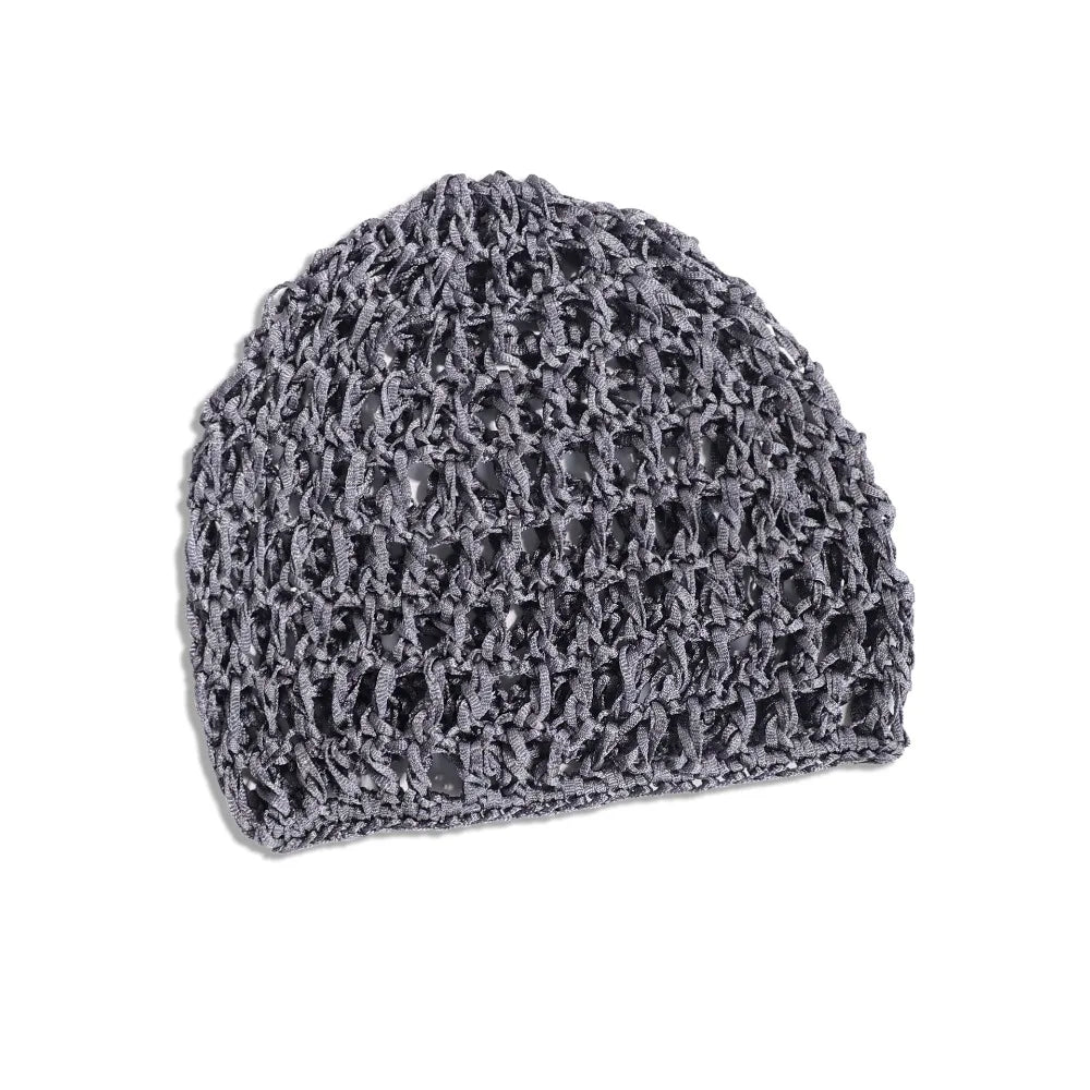 Hollowout Crochet Turban Cap – Breathable Mesh Wig Hat