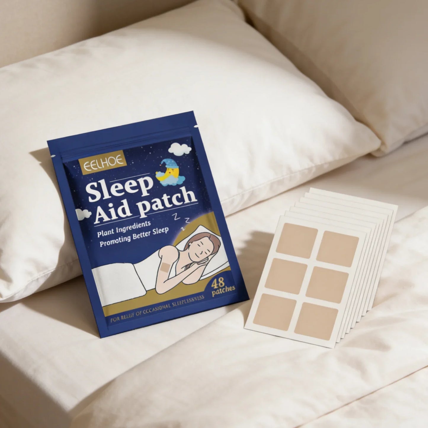 EELHOE Sleep Aid Patches – Natural Plant Extract, 48 Pack