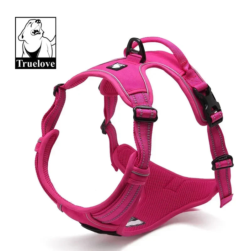 Truelove Dog Harness No Pull Pet Harness Adjustable Soft Padded Dog Vest Reflective No Choke PetVest Easy Control Handle TLH5651 Peaceful Pleasures Health and Wellness fuchsia L Russian Federation