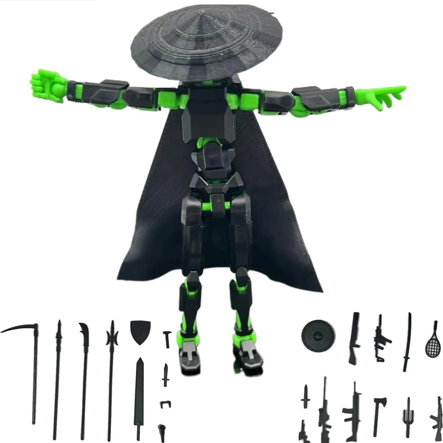 Lucky 13 3D Printed Posable Robot Action Figure | Collectible