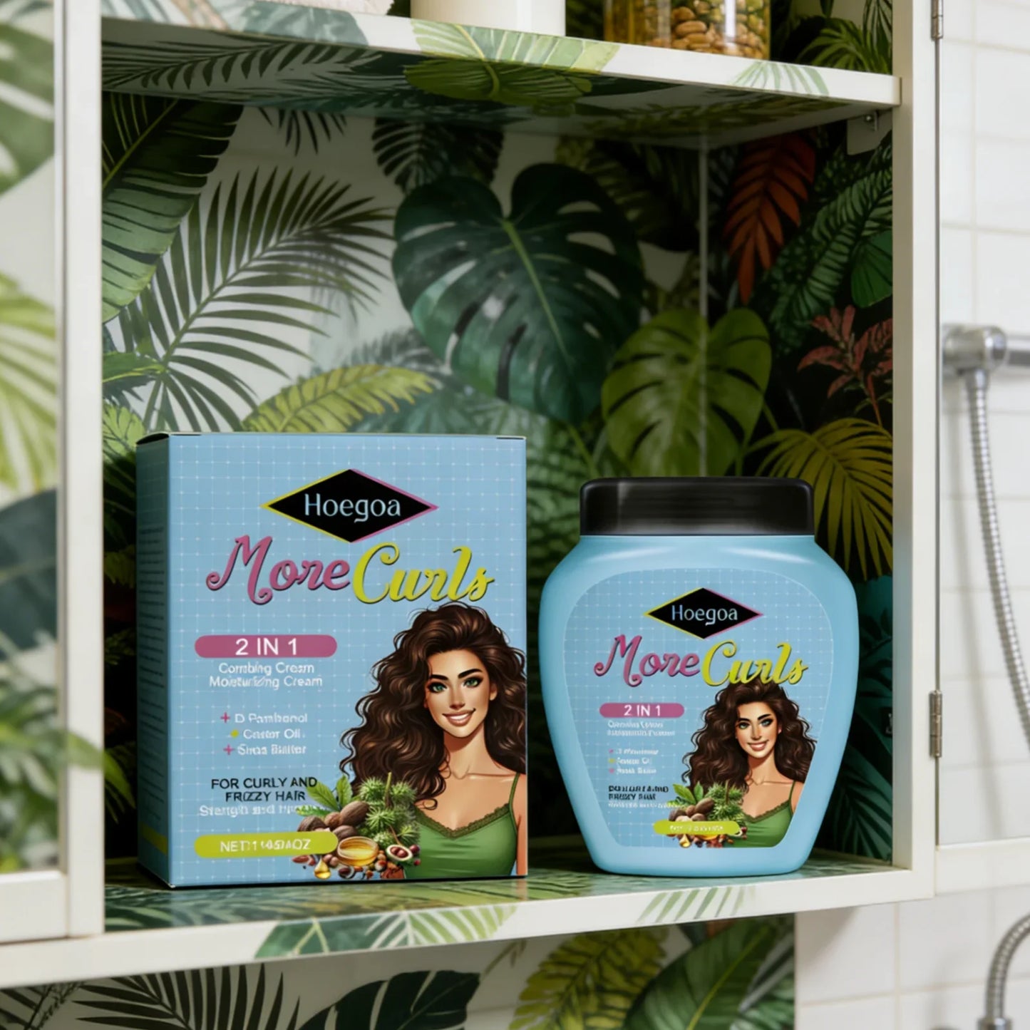 Hoegoa 2-in-1 Combing Cream – Anti-Frizz & Shine 114g