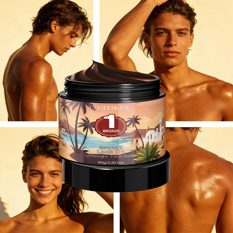 Yuitikue 1 Bronze Tanning Cream, 80g Lightweight Fresh Radiant Bronze Look On Self Tanning Cream for Face & Body Peaceful Pleasures Health and Wellness