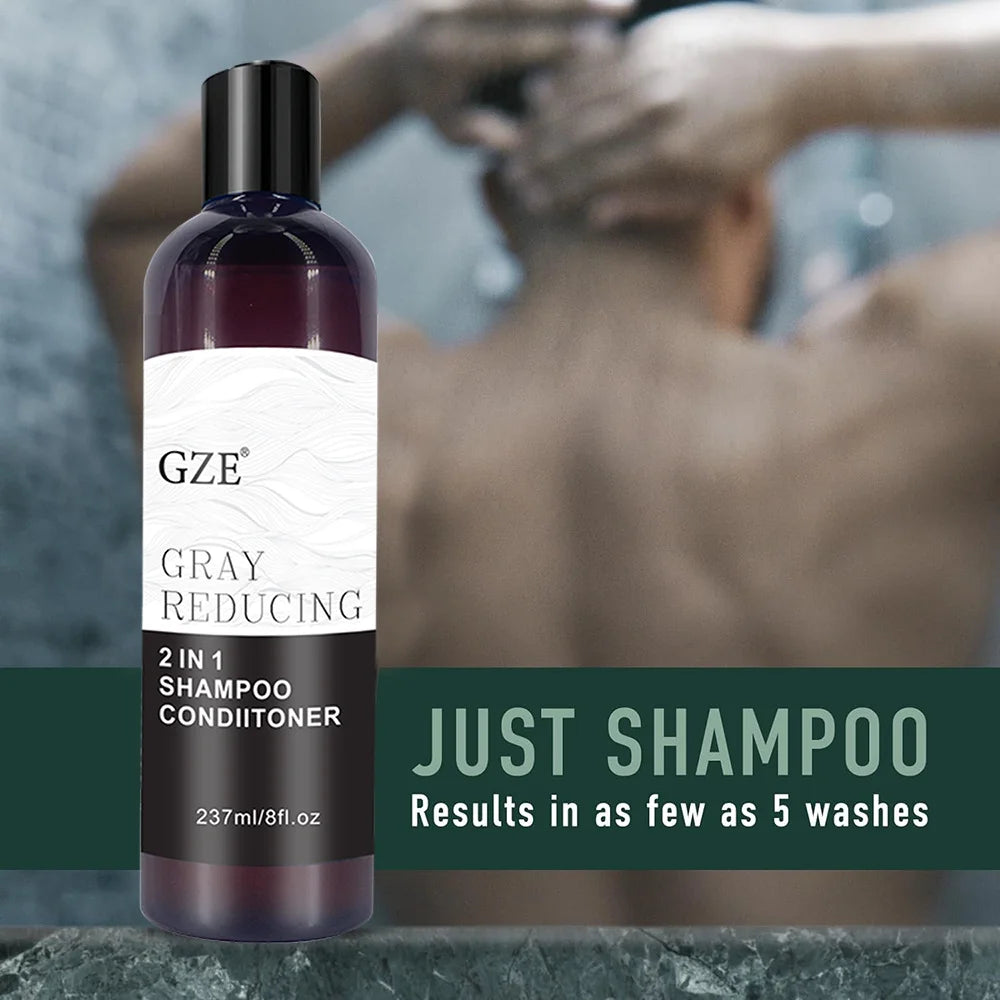 GZE Grey Reducing 2-in-1 Shampoo & Conditioner – 237ml