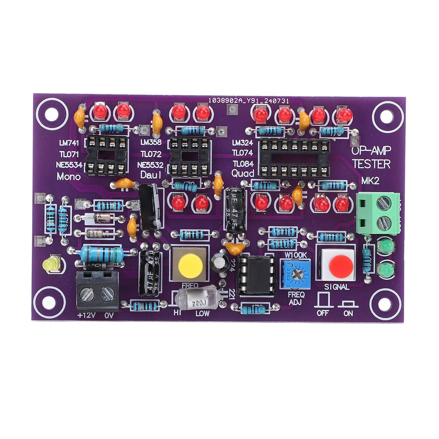Operational Amplifier Test Board OP AMP Testing Module Single Double