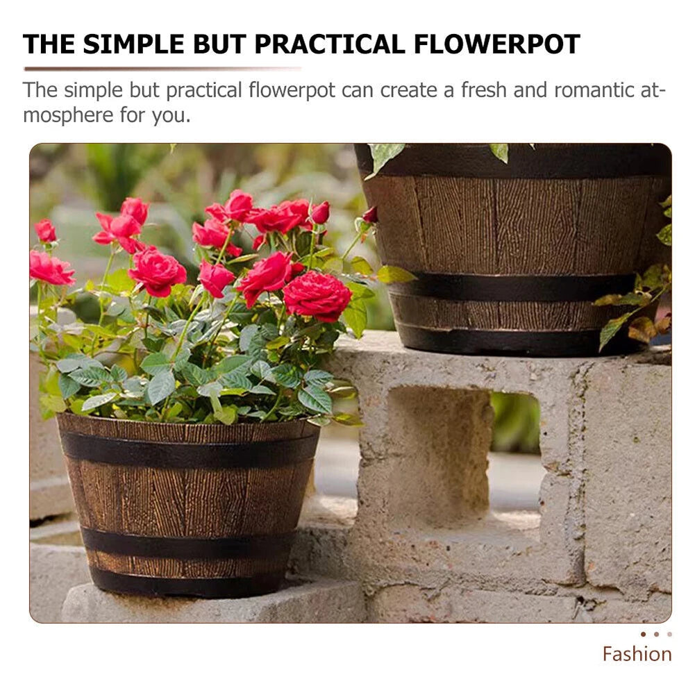 Garden Whiskey Bucket Succulent Flowerpot Indoor Outdoor Planting