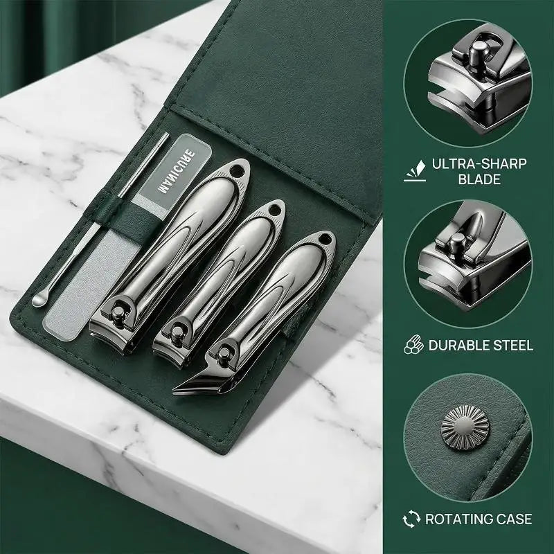 Manicure Set Personal Care Nail Kit 5 Pieces Nail Set Grooming Kit Peaceful Pleasures Health and Wellness