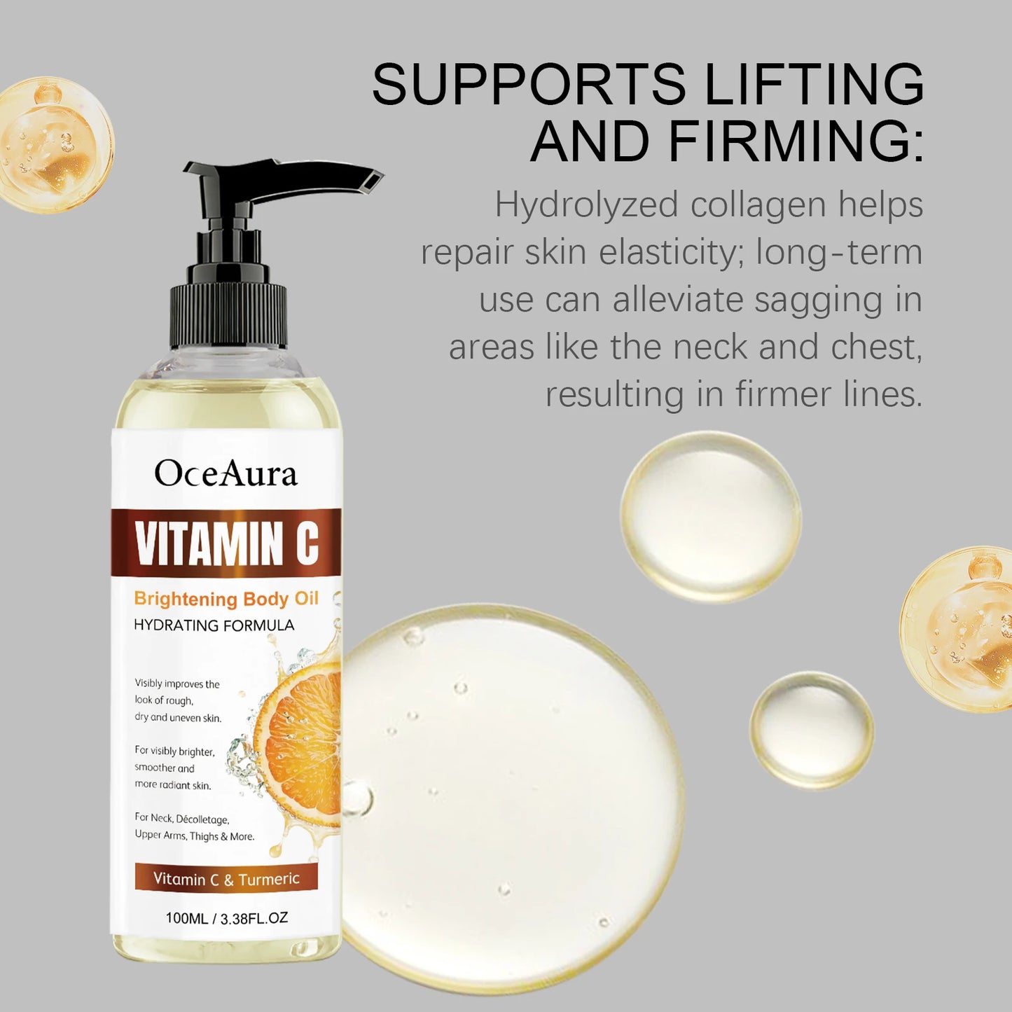 OceAura Vitamin C Body Oil 100ml – Glow, Nourish & Brighten