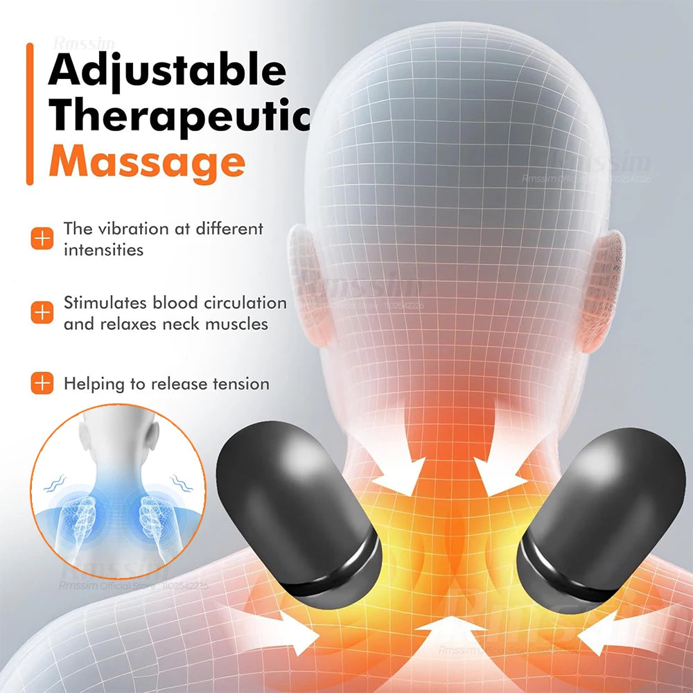 Electric Neck Massager Pillow Cervical Stretcher Heating Vibration Massage Back Traction Orthopedic Sleeping Pillows Support Peaceful Pleasures Health and Wellness