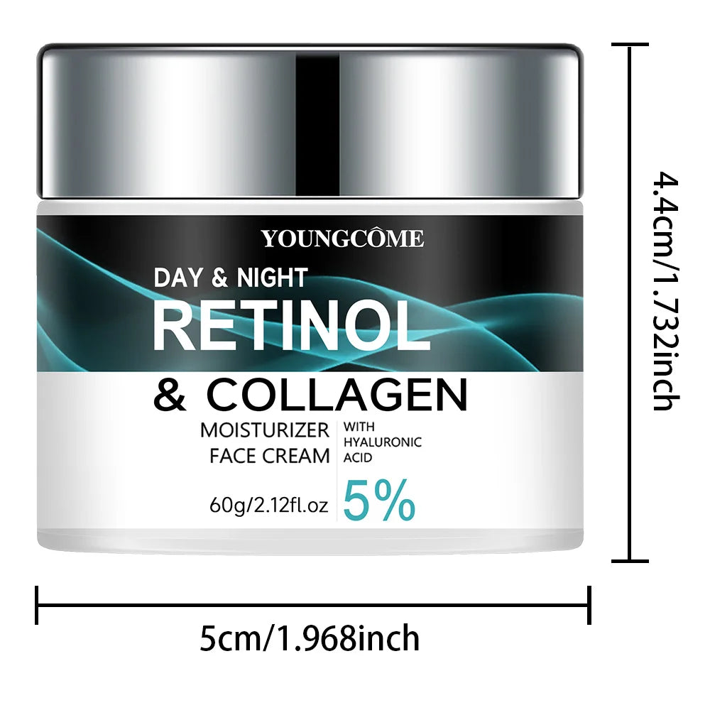 YOUNGCOME Retinol Collagen Moisturizing Cream Promotes Skin Elasticity and Luster Nourishing Brightening Improve Skin Texture Peaceful Pleasures Health and Wellness 60G