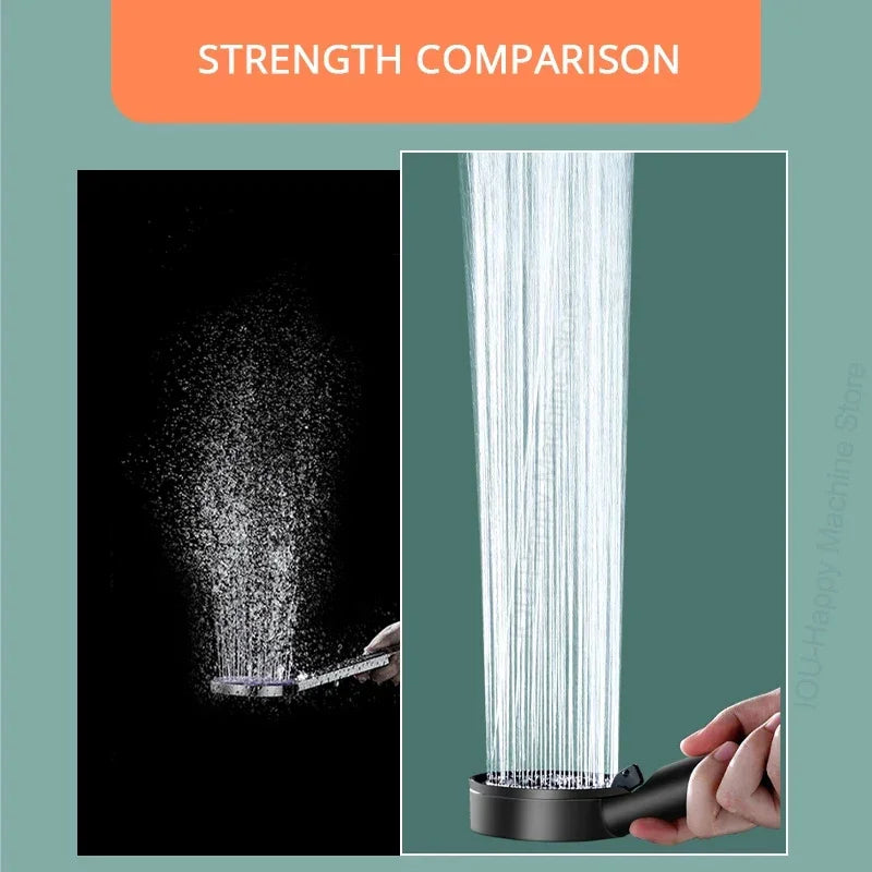 5-Mode High Pressure Water-Saving Handheld Shower Head | Black