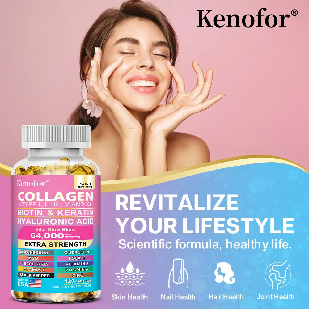 Kenofor Complex Collagen Capsules – Skin, Hair, Nails & Joints