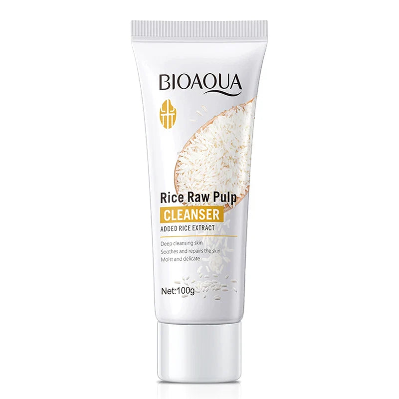 BIOAQUA Rice Raw Pulp Facial Cleanser – Foam Face Wash 100g