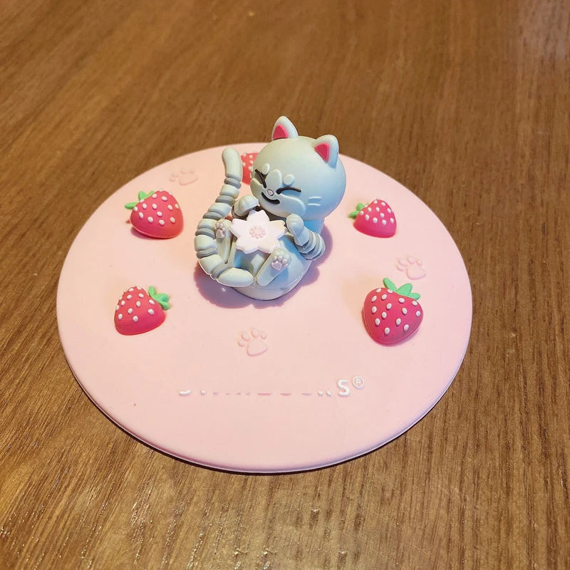 Cute Cartoon Silicone Cup Cover – BPA-Free Universal Lid
