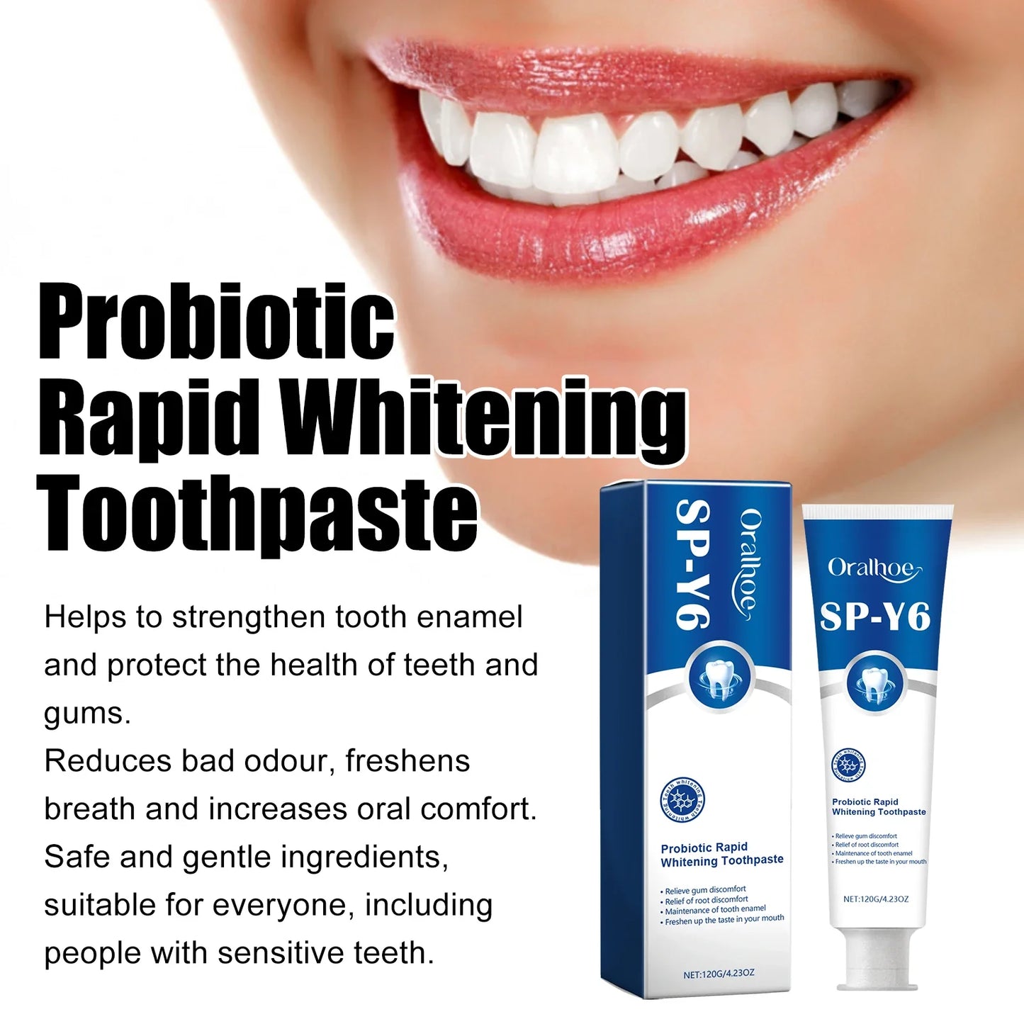 Oralhoe Probiotic Whitening Toothpaste – Fresh Breath 120g