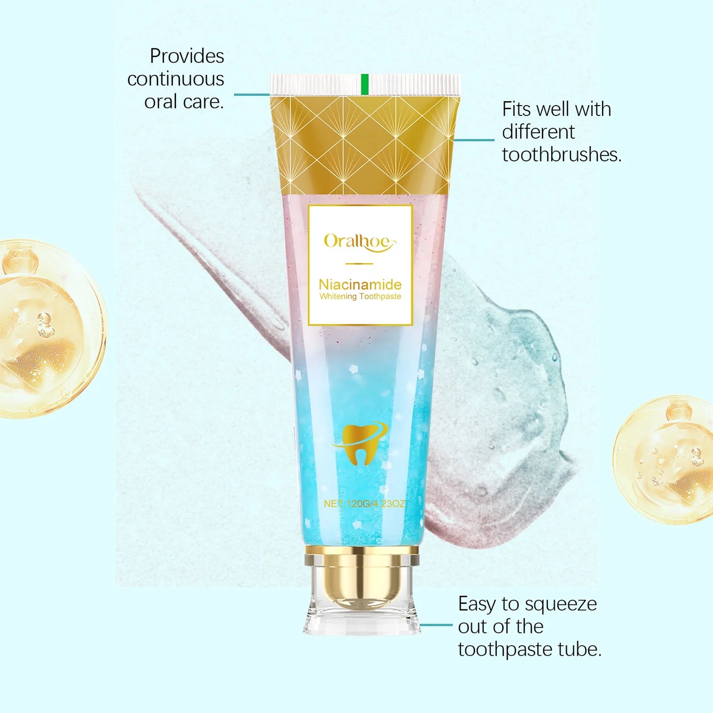 Oralhoe Nicotinamide Whitening Toothpaste | Plaque & Stain Removal Whitening Toothpaste Peaceful Pleasures Health and Wellness