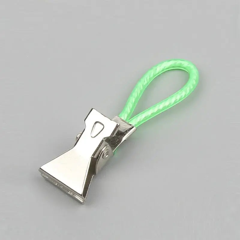 Colorful Stainless Steel Towel & Shower Curtain Clips Hook Clips Peaceful Pleasures Health and Wellness green