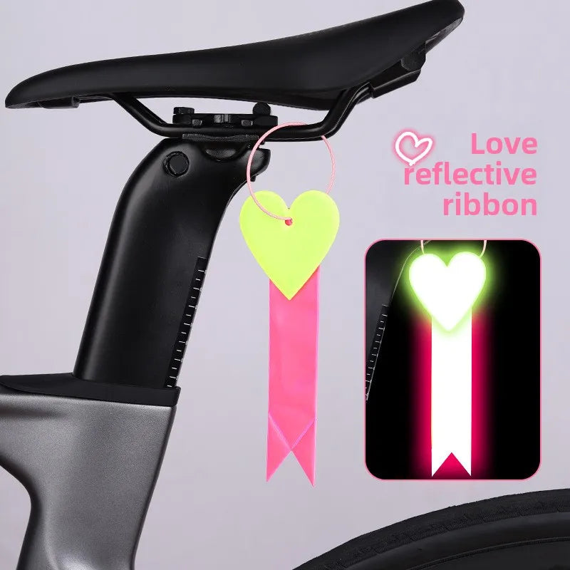 1pc Cycling reflective riding ornament, mountain bike decoration, seat ribbon, night riding warning strip, backpack pendant Peaceful Pleasures Health and Wellness