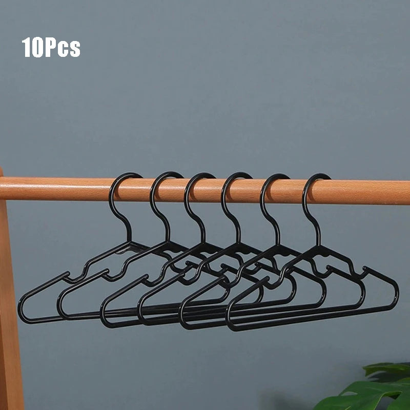 Non-Slip Plastic Clothes Hangers | Space Saving Heavy Duty Clothes Hangers Peaceful Pleasures Health and Wellness 10Pcs Black