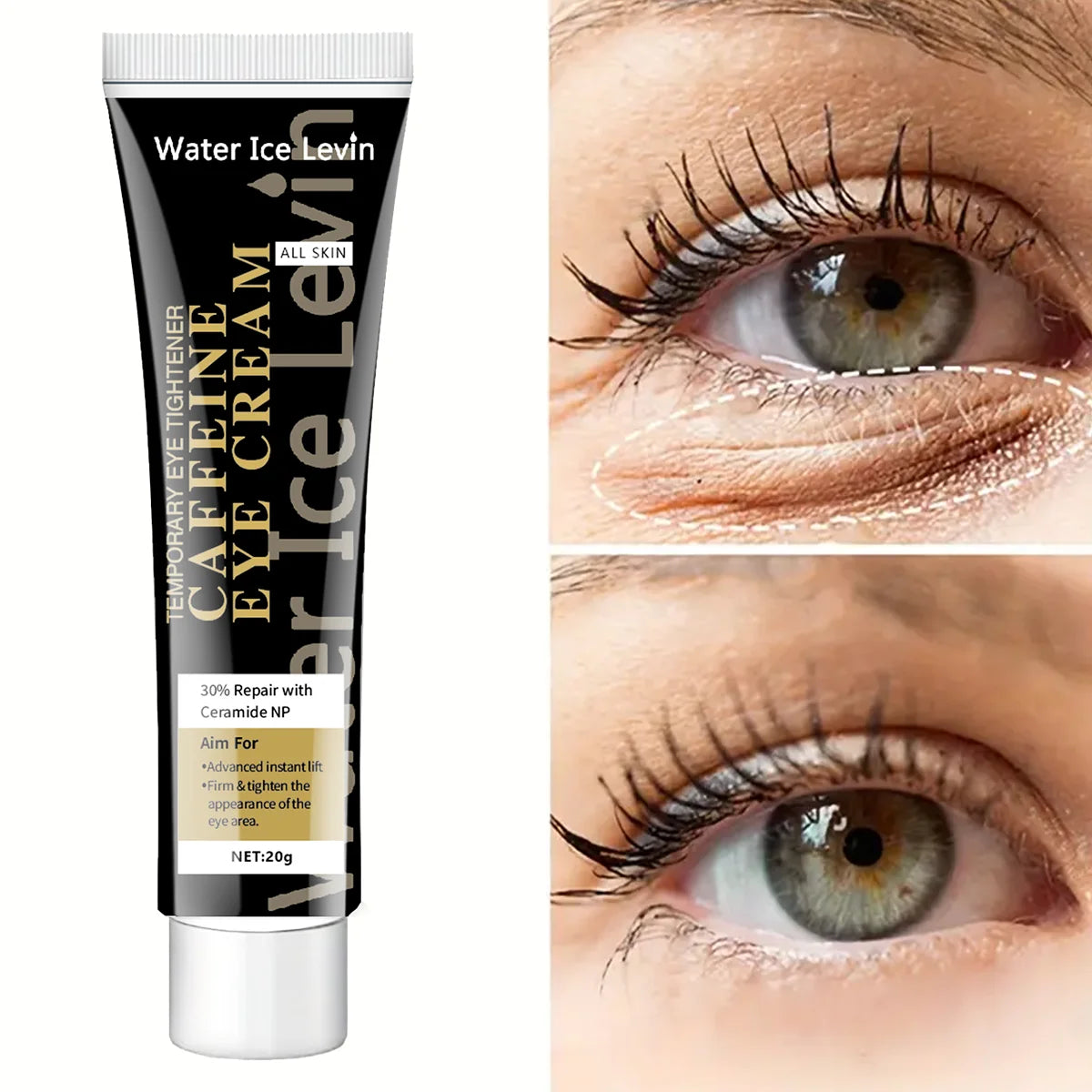 Caffeine Eye Cream – Brighten, Firm & Hydrate Under Eyes Eye Serum Cream Peaceful Pleasures Health and Wellness