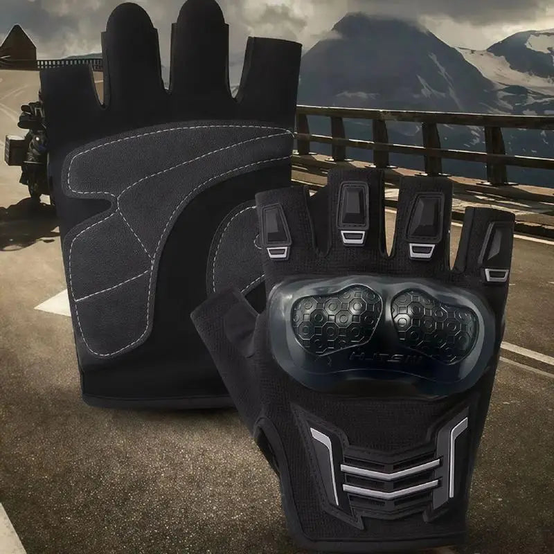 Half Finger Motorcycle Gloves – Unisex Open Finger Sports