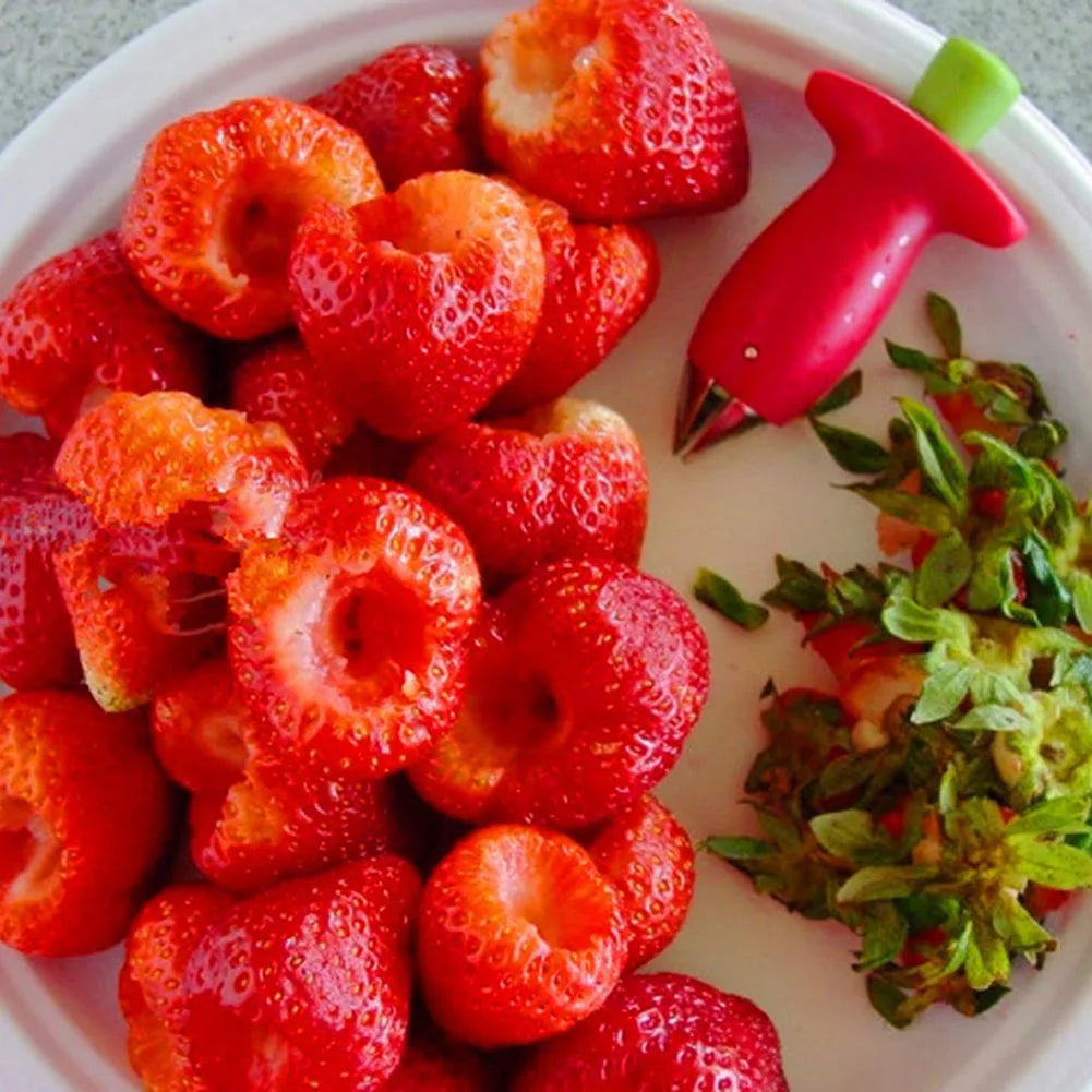 Strawberry Huller Pineapple Cutters Novel Tomato Stalks Remover Fruit Knife Useful Strawberry Leaf Cleaner Kitchen Accessories Peaceful Pleasures Health and Wellness