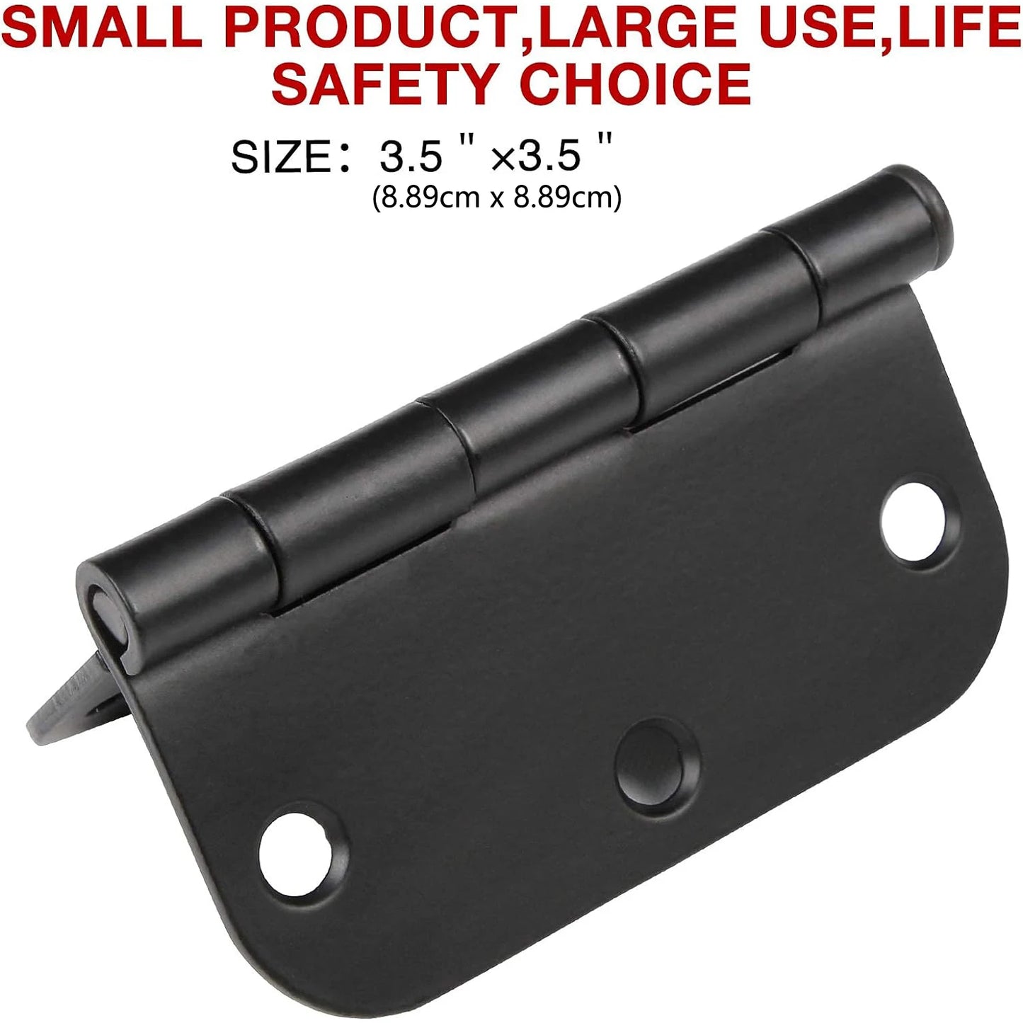 Round Matte Black Door Hinges 5 8 Radius Internal 3 1 2 Flat Iron