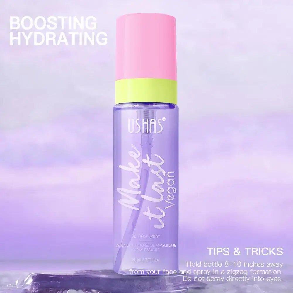 USHAS 80ml Oil Control Setting Spray – Waterproof Makeup Fixer
