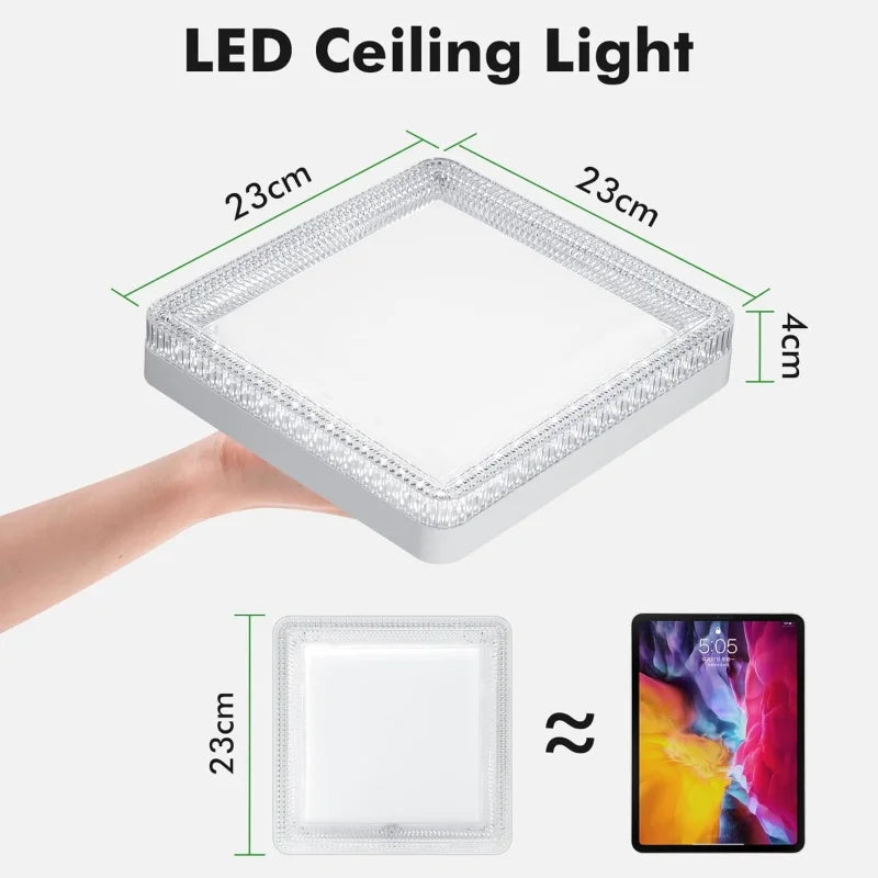 Modern 24-48W LED Crystal Circular Ceiling Light | Living Room