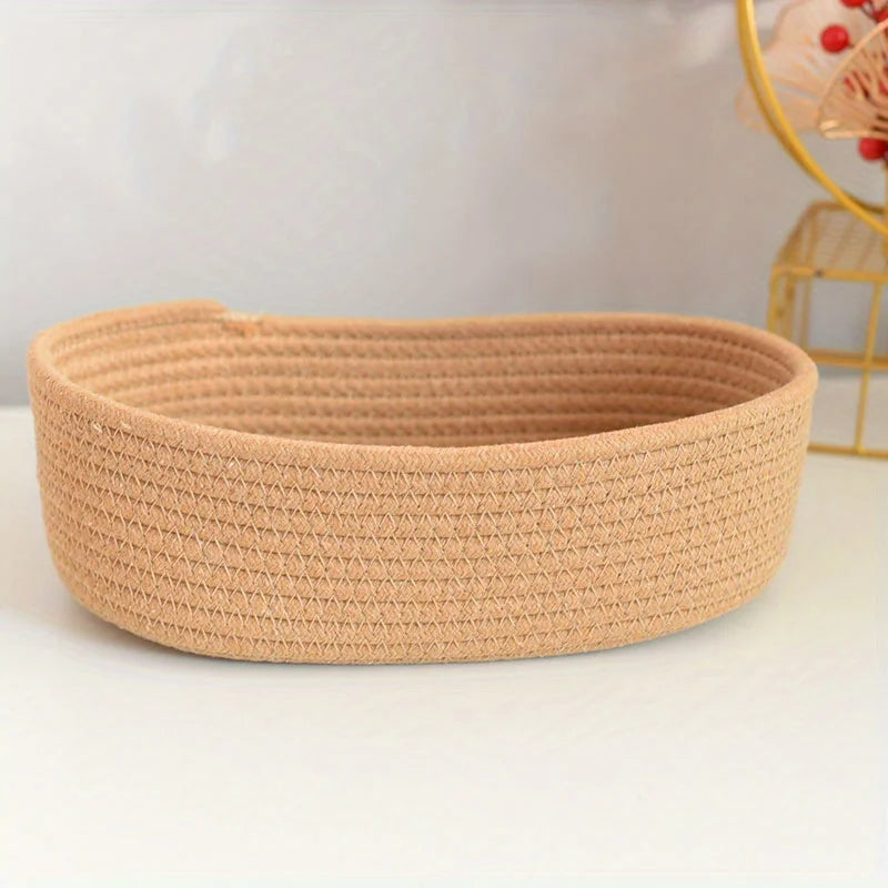 Nordic Hand-Woven Cotton Rope Storage Basket | Toy & Laundry