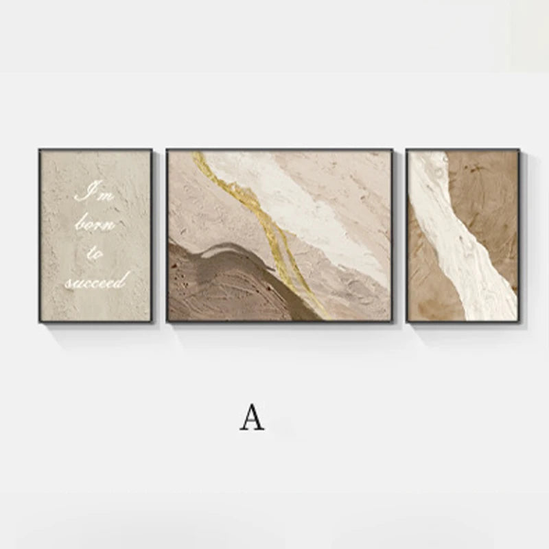 Abstract Canvas Wall Art, 100% Hand Drawn Abstract Lines, Living Room Triptych, Modern Room Decoration Large Wall Painting Peaceful Pleasures Health and Wellness A 70x50-70x100-70x50cm
