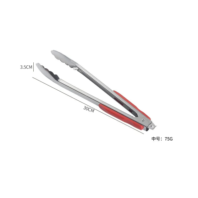 Stainless Steel Food Tongs – BBQ & Kitchen Cooking Clip