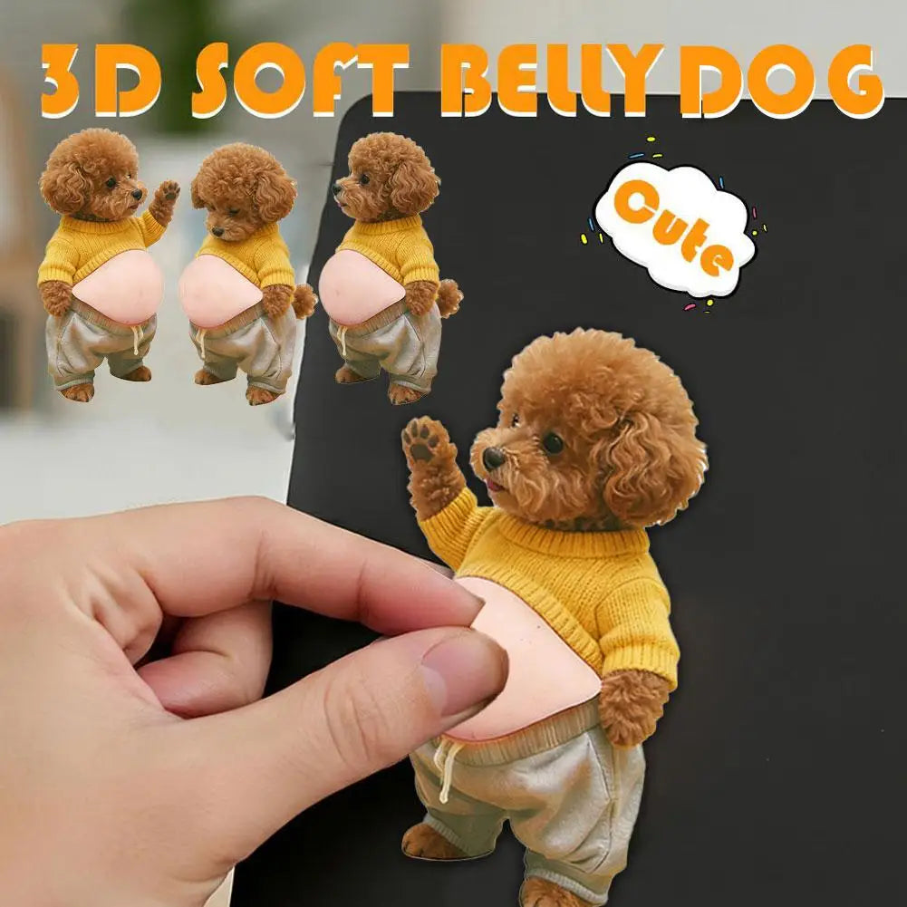 Shiba Inu 3D Silicone Belly Stickers – Stress Relief Dog Toy