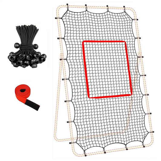 Portable Volleyball Rebounder Net with Target Rings | 7x4ft Volleyball Rebounder Net Peaceful Pleasures Health and Wellness