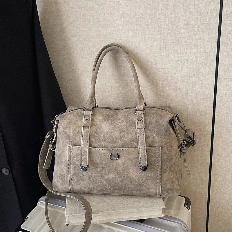 New Minimalist and Fashionable Retro Single Shoulder Crossbody Bag with Versatile Texture for Commuting Tote Bag Fashionable Bag Peaceful Pleasures Health and Wellness Khaki