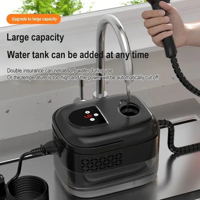 1500W Multifunctional High Pressure Steam Cleaner with Remote Control for Kitchen Hood and Car High Temperature Peaceful Pleasures Health and Wellness