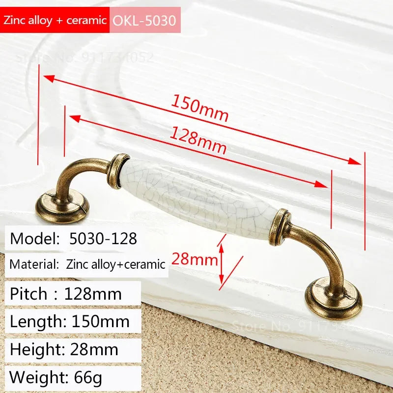 Retro European Bronze Cabinet Drawer Handles & Knobs | Zinc Alloy