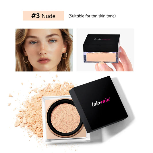 Lakerain Loose Baking & Setting Powder | Matte Oil Control Loose Setting Powder Oasis Select