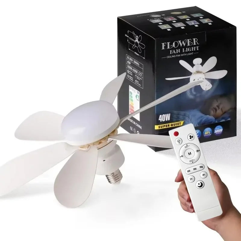 E27 LED 30W Ceiling Fan Light with Remote | Dimmable 3-Speed
