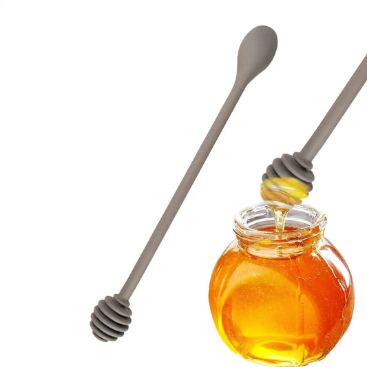 Silicone Honey Dipper Stick – Non-Drip Kitchen Dispensing Spoon Honey Dipper Stick Oasis Select Dark Gray